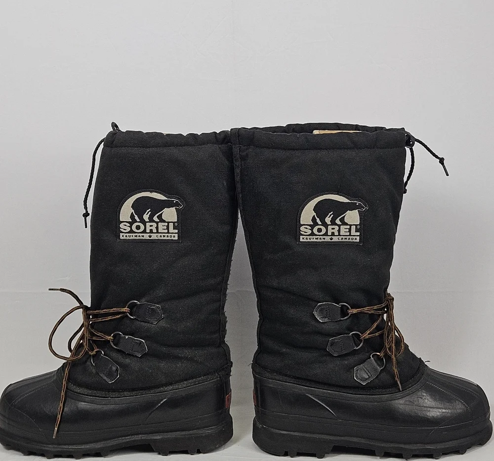 Sorel Kaufman Canada Black Winter Boots Size 7